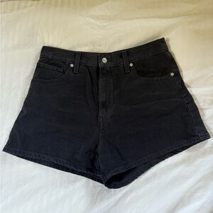 Levi's Black Jean Shorts High-Waisted Mom Cut-Off
